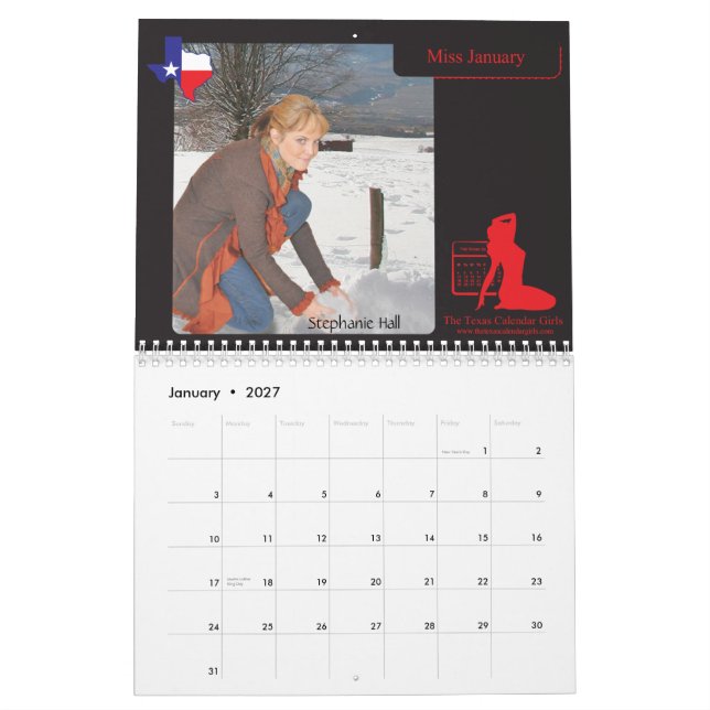 The Texas Calendar Girls 2010 12 month (Jan 2027)
