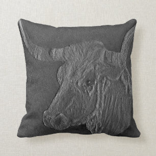 The Texas Longhorn 4 Throw Pillow