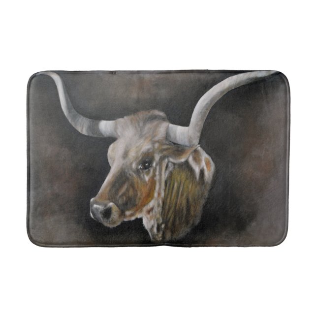 The Texas Longhorn Bathroom Mat (Front)