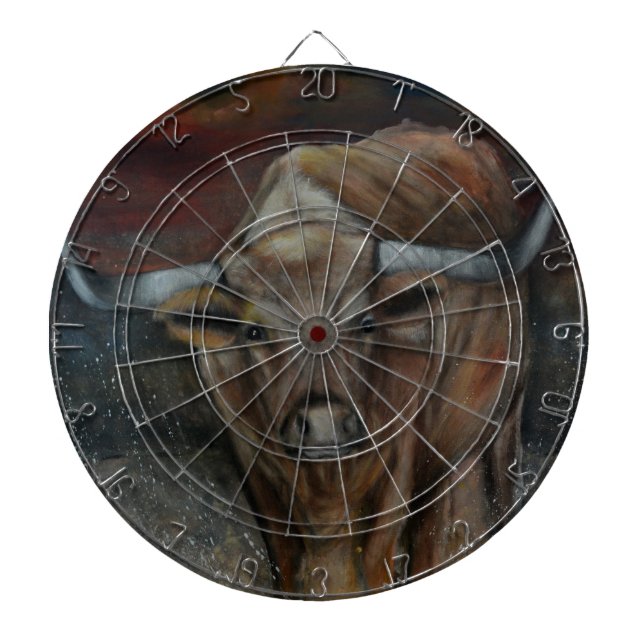 The Texas Longhorn Bull Dart Board (Front)