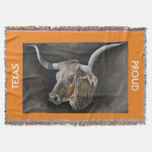 The Texas Longhorn Throw Blanket 2