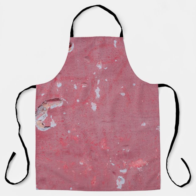 The texture of the old wall with scratches, cracks apron (Front)
