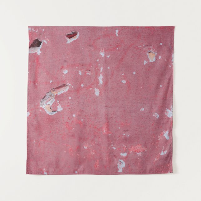 The texture of the old wall with scratches, cracks tapestry (Front)