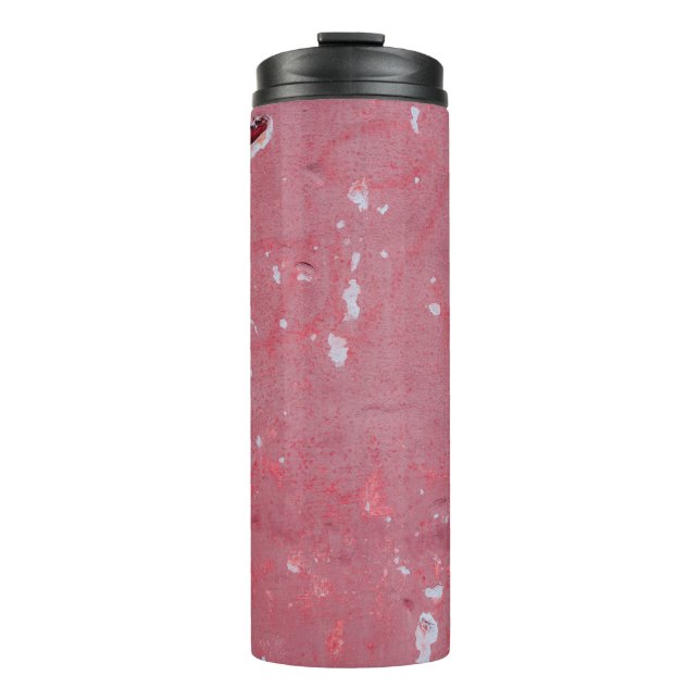 The texture of the old wall with scratches, cracks thermal tumbler (Front)