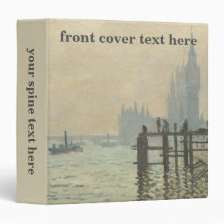 The Thames Below Westminster by Claude Monet 3 Ring Binder