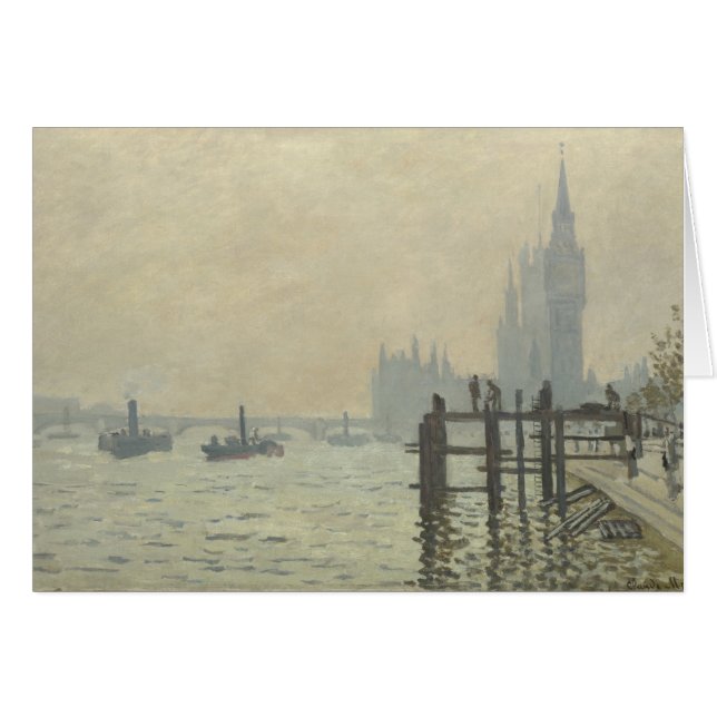 The Thames Below Westminster by Claude Monet Cards (Front Horizontal)