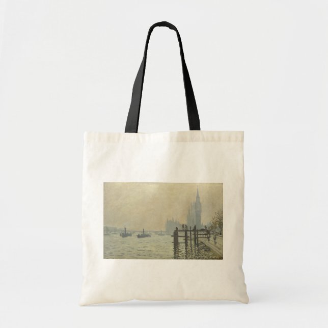 The Thames Below Westminster by Claude Monet Tote Bag (Front)