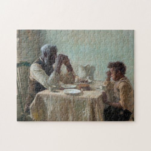 The Thankful Poor 1894 by Henry Ossawa Tanner Jigsaw Puzzle