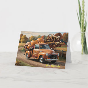 The Thanksgiving Harvest Truck Holiday Card