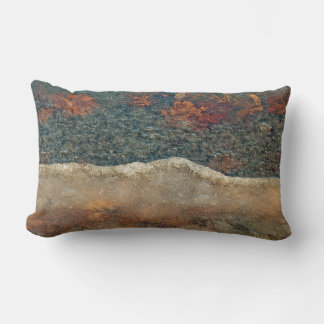 The Thaw Abstract Ice Photography Lumbar Pillow