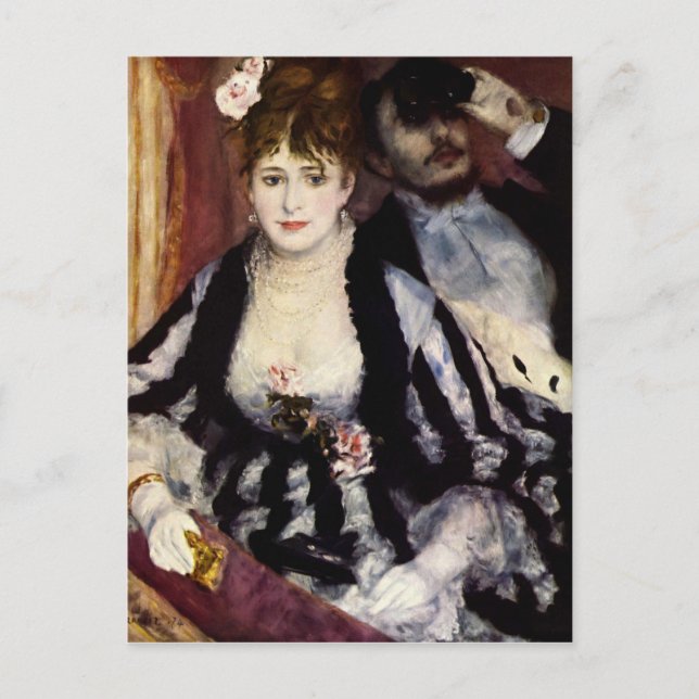 The Theater Box by Renoir Impressionist Painting Postcard (Front)
