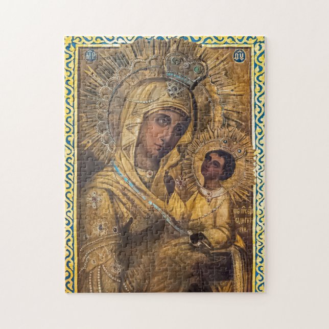 The Theotokos and the Christ Child Orthodox Icon Jigsaw Puzzle (Vertical)