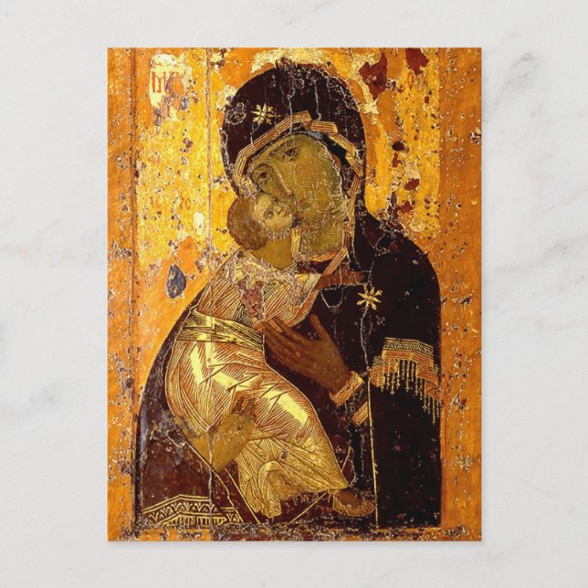 The Theotokos of Vladimir Icon Postcard (Front)