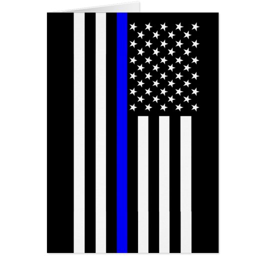The Thin Blue Line American Flag Cards (Front)