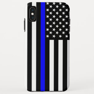 The Thin Blue Line American Flag iPhone XS Max Case