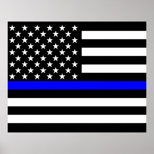 The Thin Blue Line American Flag Decor