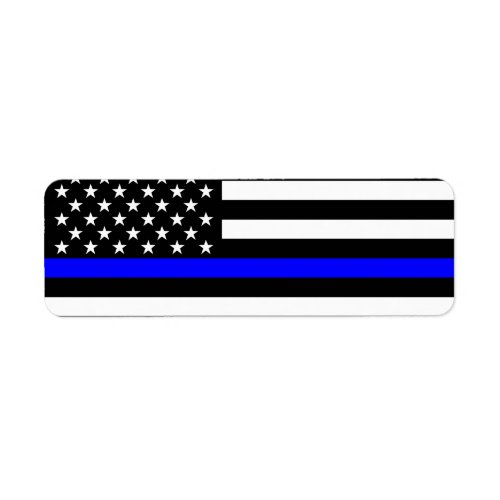 The Thin Blue Line American Flag Decor Label