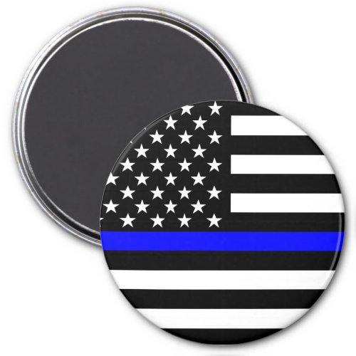 The Thin Blue Line American Flag Decor Magnet