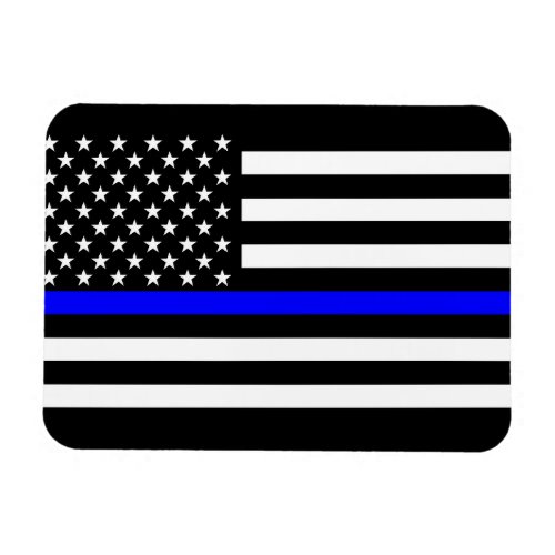 The Thin Blue Line American Flag Decor Magnet