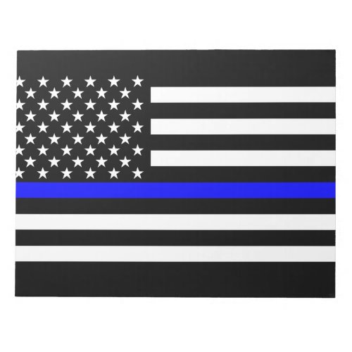 The Thin Blue Line American Flag Decor Notepad