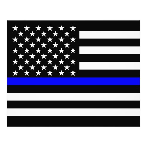 The Thin Blue Line American Flag Decor Photo Print