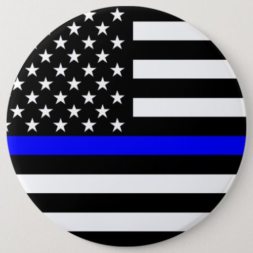 The Thin Blue Line American Flag Decor Pinback Button