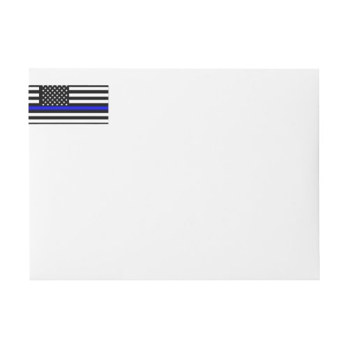 The Thin Blue Line American Flag Decor Wrap Around Label