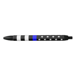 The Thin Blue Line Flag Black Ink Pen