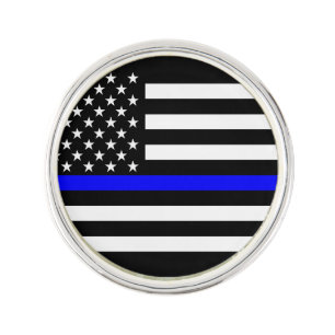 The Thin Blue Line Graphic Decor Display Pin