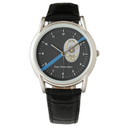 The Thin Blue Line Police Officer Watch
