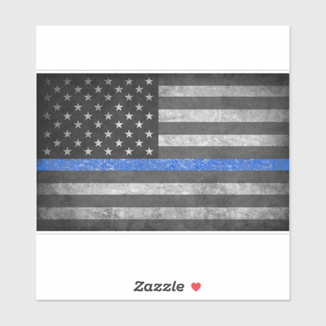 The Thin Blue Line  Sticker (Sheet)
