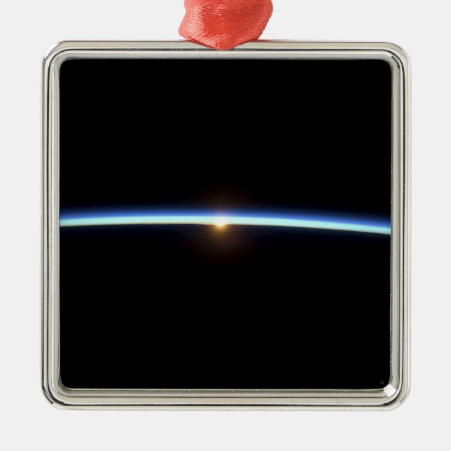 The thin line of Earth's atmosphere 2 Metal Ornament (Front)