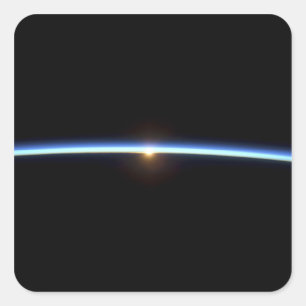 The thin line of Earth's atmosphere 2 Square Sticker
