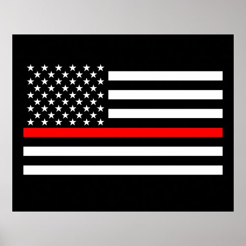 The Thin Red Line American Flag Decor