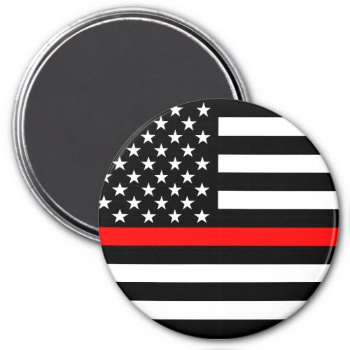 The Thin Red Line American Flag Decor Magnet