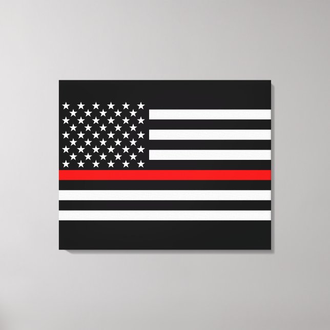 The Thin Red Line American Flag Decor on a (Front)
