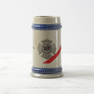 The Thin Red Line Firefighter Beer Stein