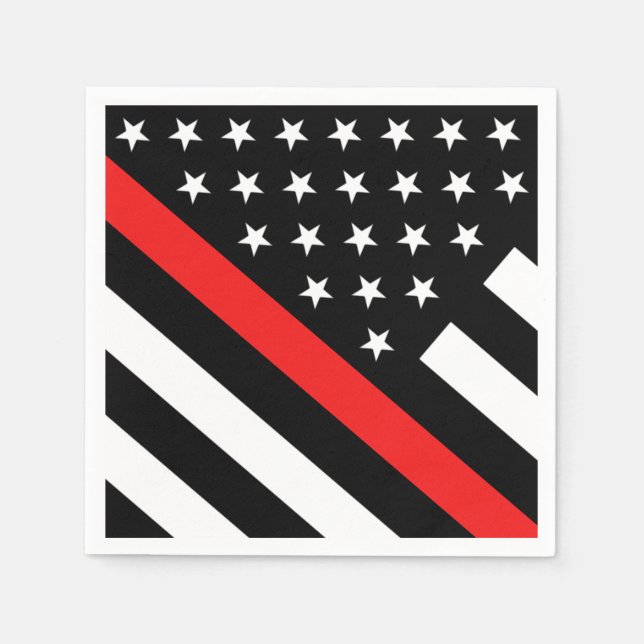 The Thin Red Line Flag Napkins (Front)