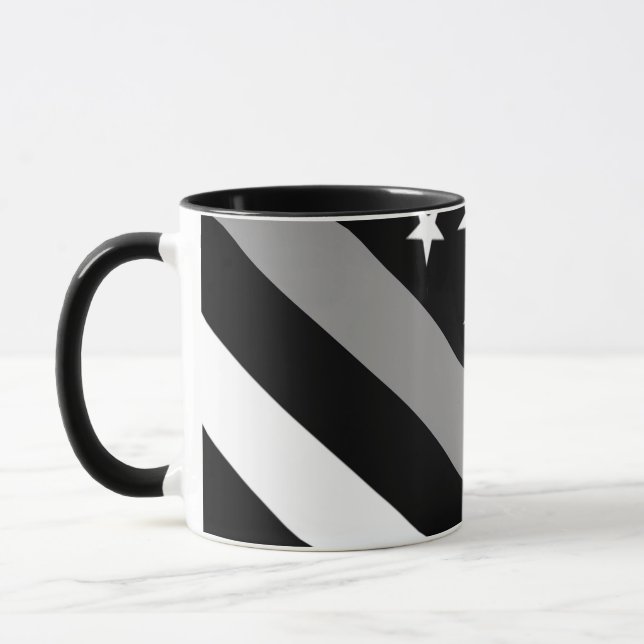 The Thin Silver Line Flag Mug (Left)