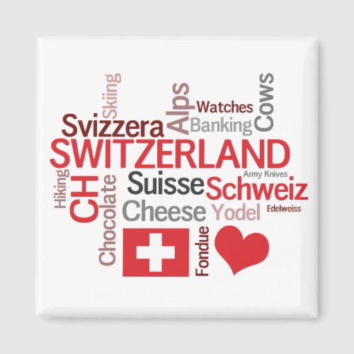 The Things I Love About Switzerland Magnet