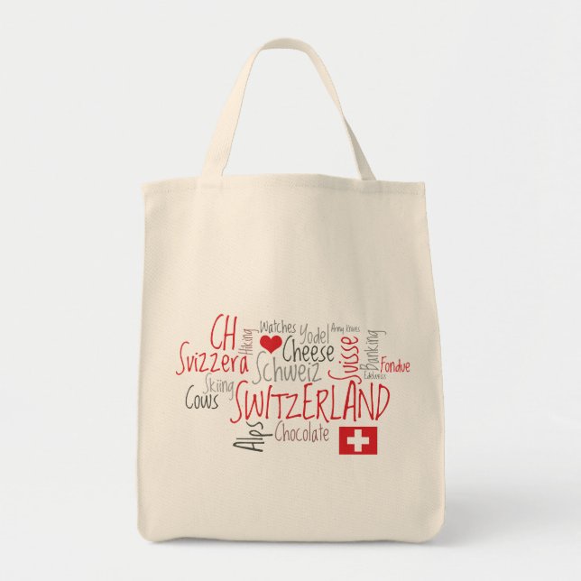 The Things I Love About Switzerland Tote Bag (Front)