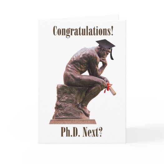 The Thinker Graduate/Congratulations Card
