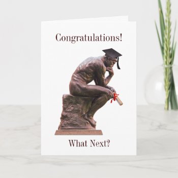 The Thinker Graduate Congratulations Card by Ars_Brevis at Zazzle