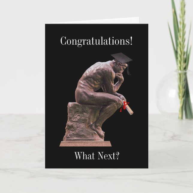 The Thinker Graduate Congratulations Card (Front)