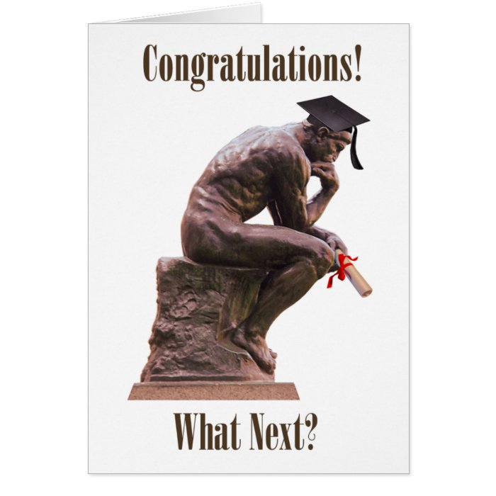 The Thinker Graduate/Congratulations Card