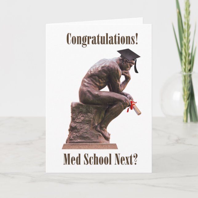 The Thinker Graduation Card (Front)
