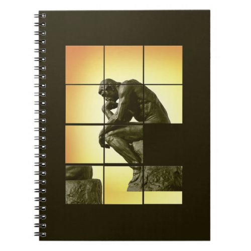 The Thinker image sliding puzzle game Le Penseur Notebook