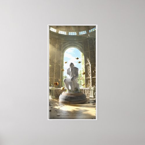 The Thinker Library Canvas Print