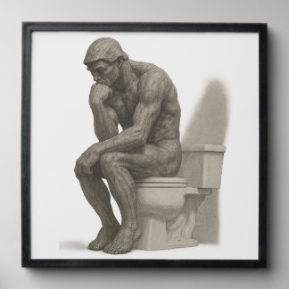 The Thinker on the Throne Peel And Stick Photo Tile