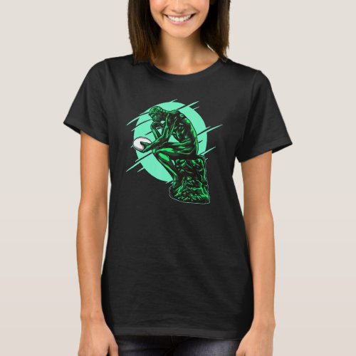 The Thinker Plays Rugby  Rugby Statue Idea T_Shirt